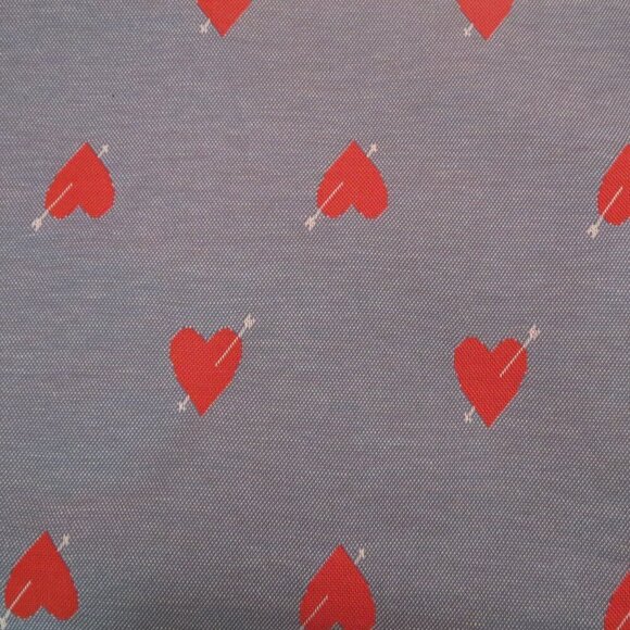 4 1/3 yard x 60" wide Retro 70's Knit Fabric Hearts - Picture 1 of 3